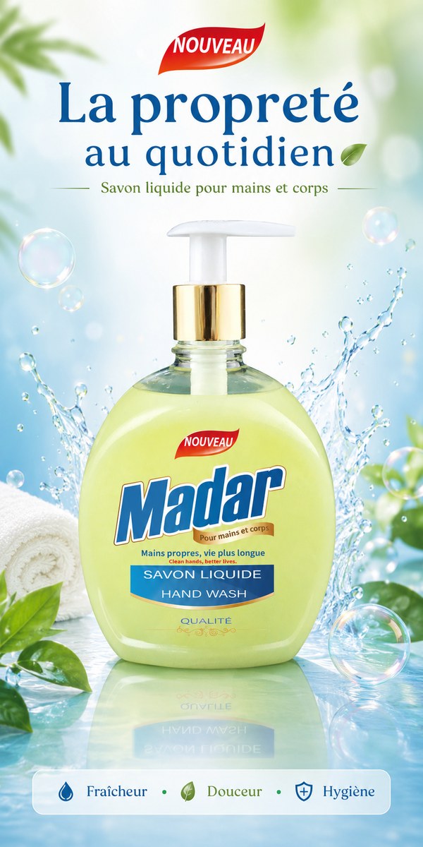 Madar — La propreté au quotidien, savon liquide pour mains et corps